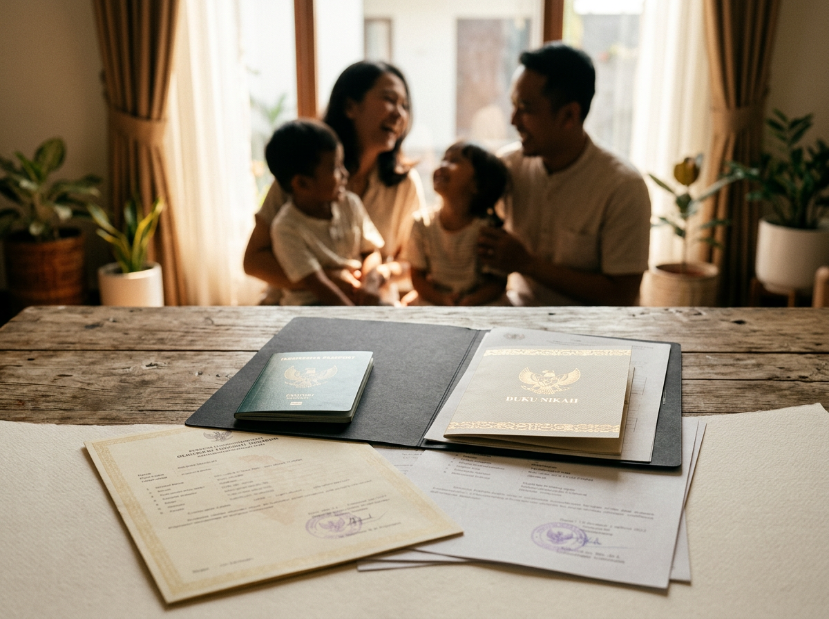 Dokumen keluarga dan paspor untuk pengurusan Family KITAS 317