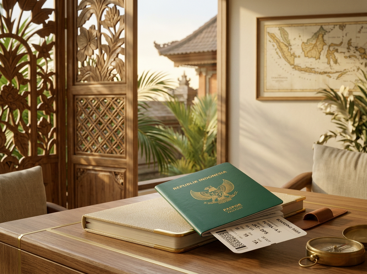 Paspor dan perlengkapan perjalanan untuk Visa Kunjungan 211